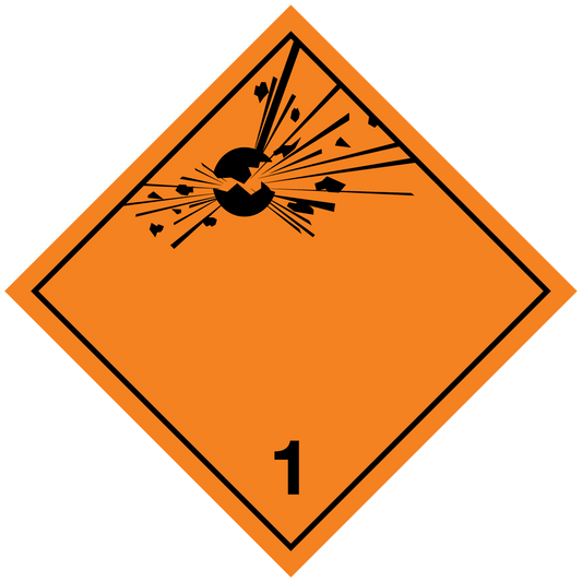 dangerous goods explosive placard