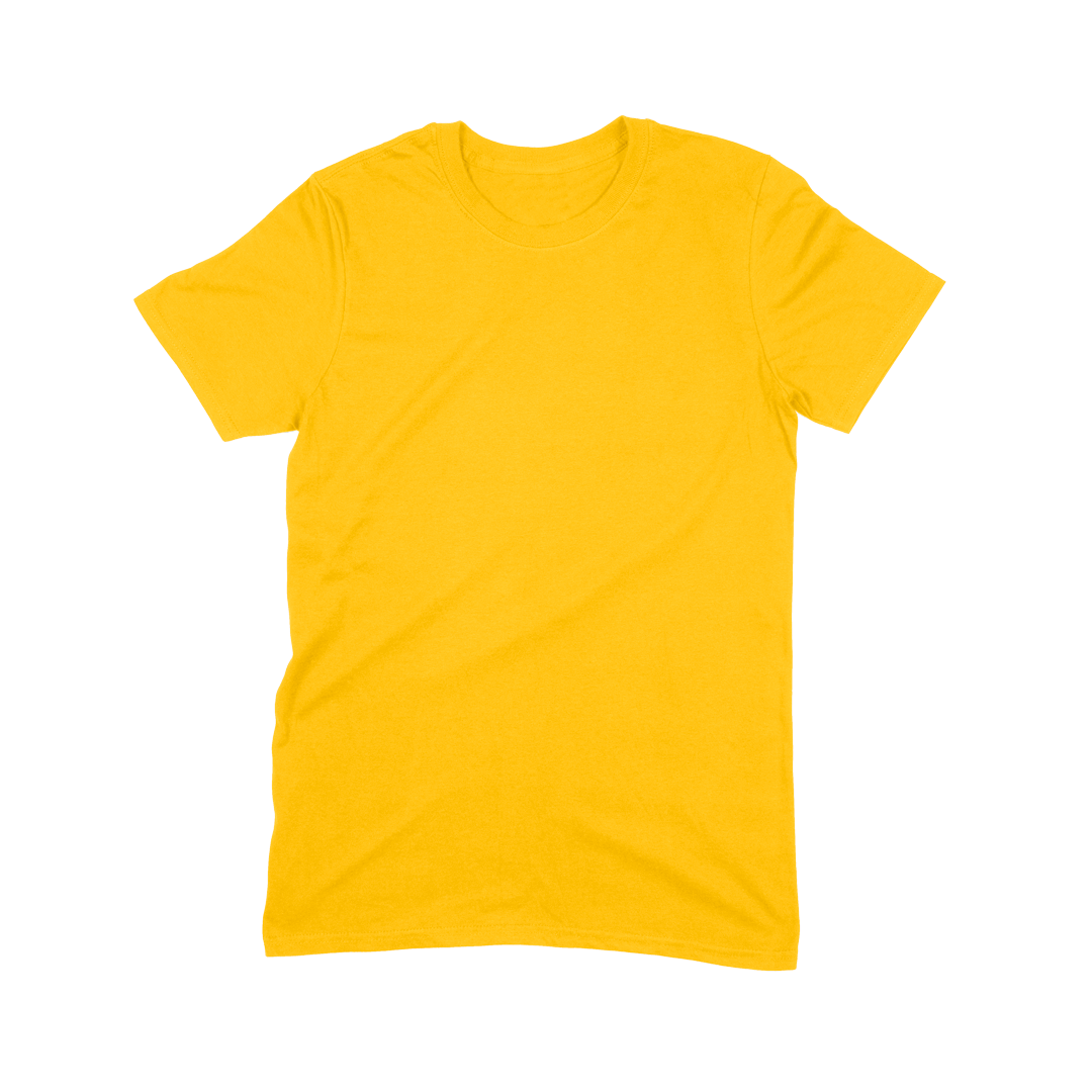 A Gildan G64000 gold yellow t-Shirt