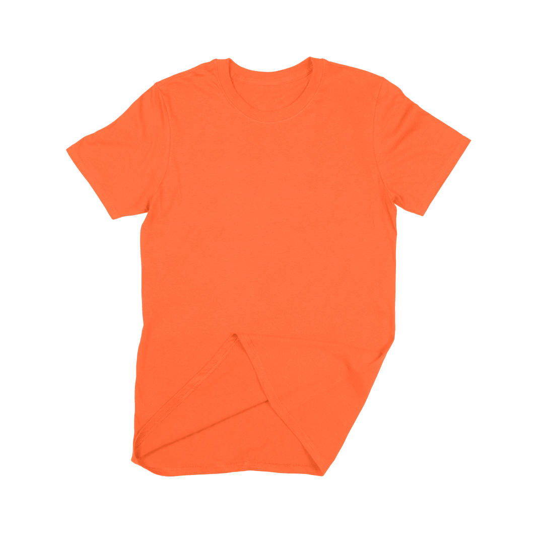 A Gildan G64000 orange t-Shirt